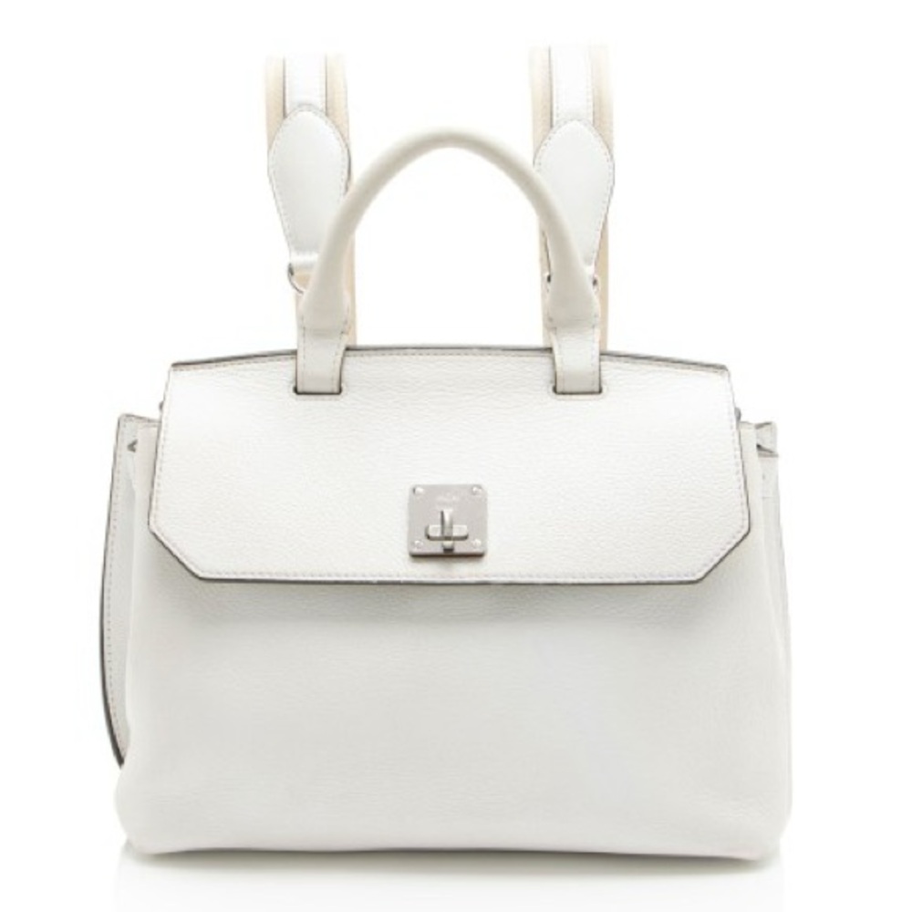 Authentic MCM Grained Calfskin Milla Convertible Bag